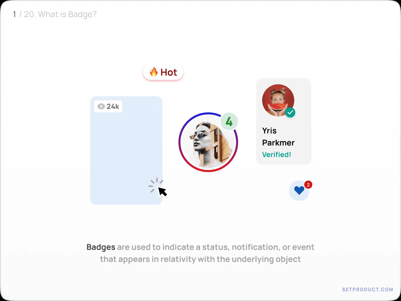 Badge UI design exploration