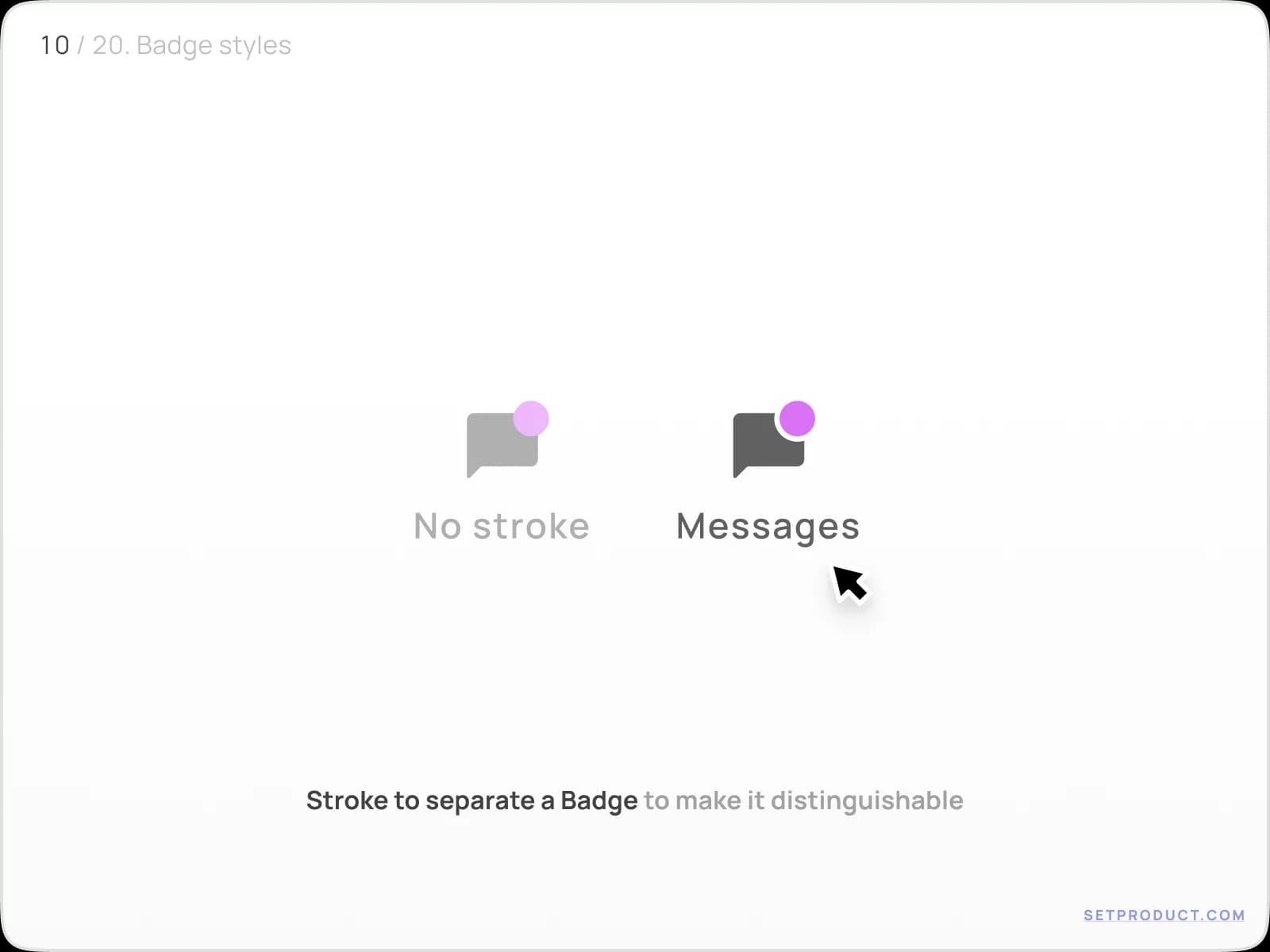Badge UI design exploration
