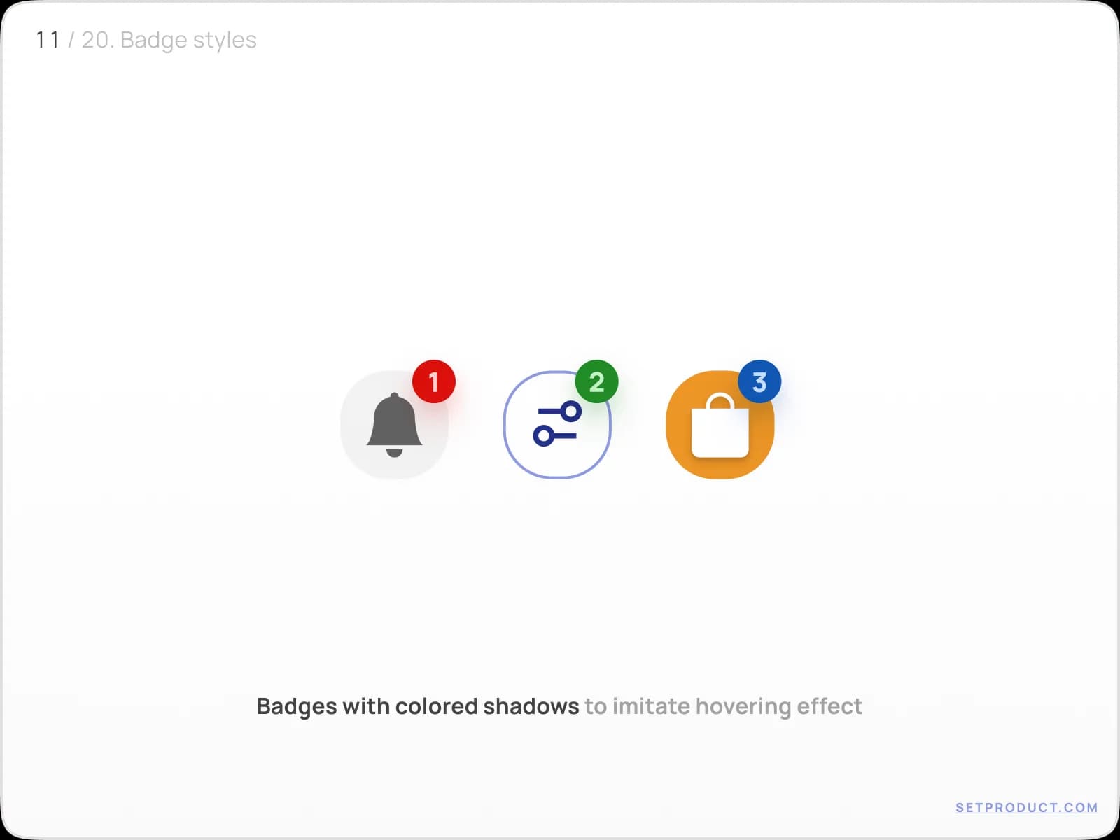 Badge UI design exploration