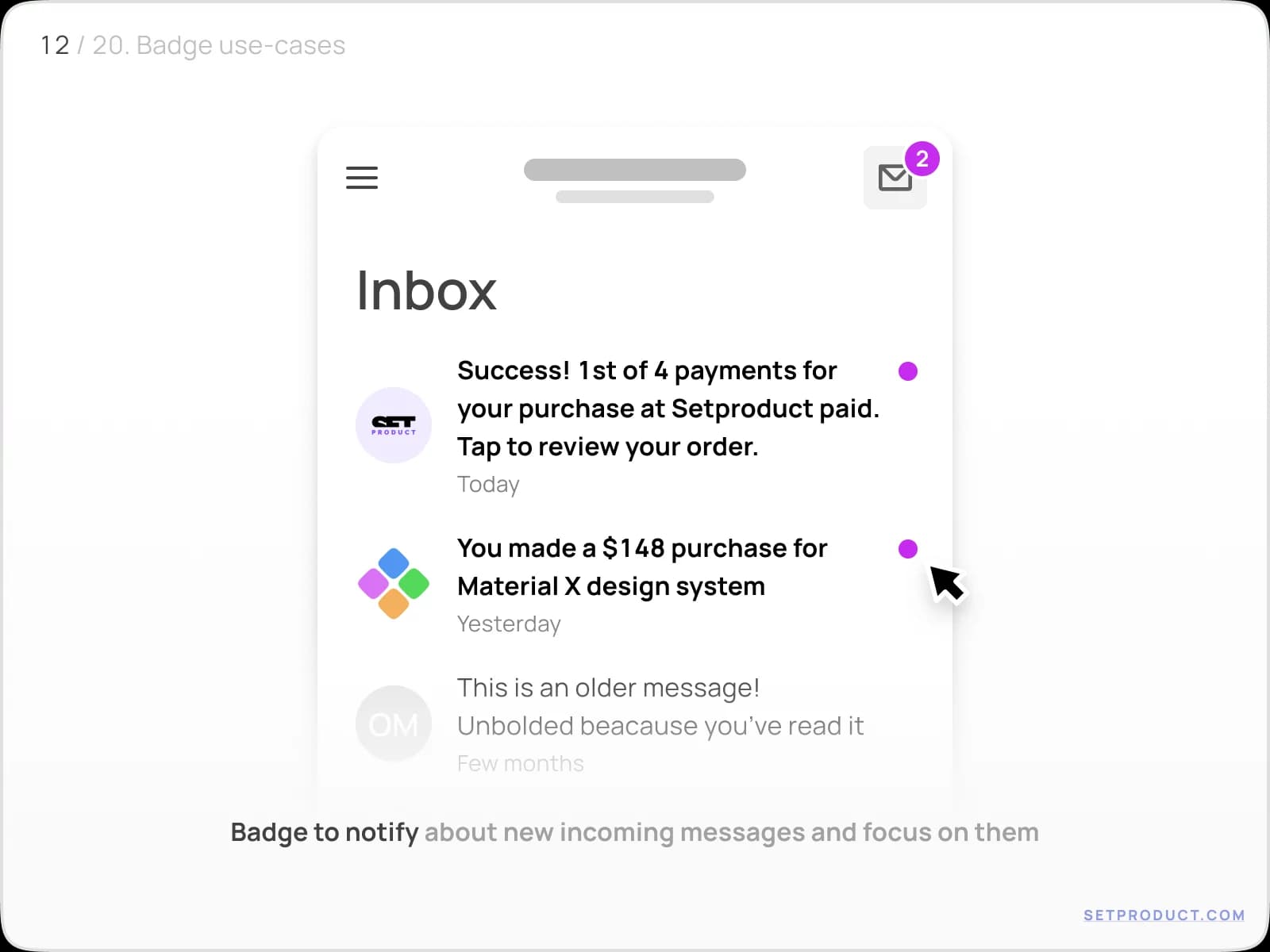Badge UI design exploration