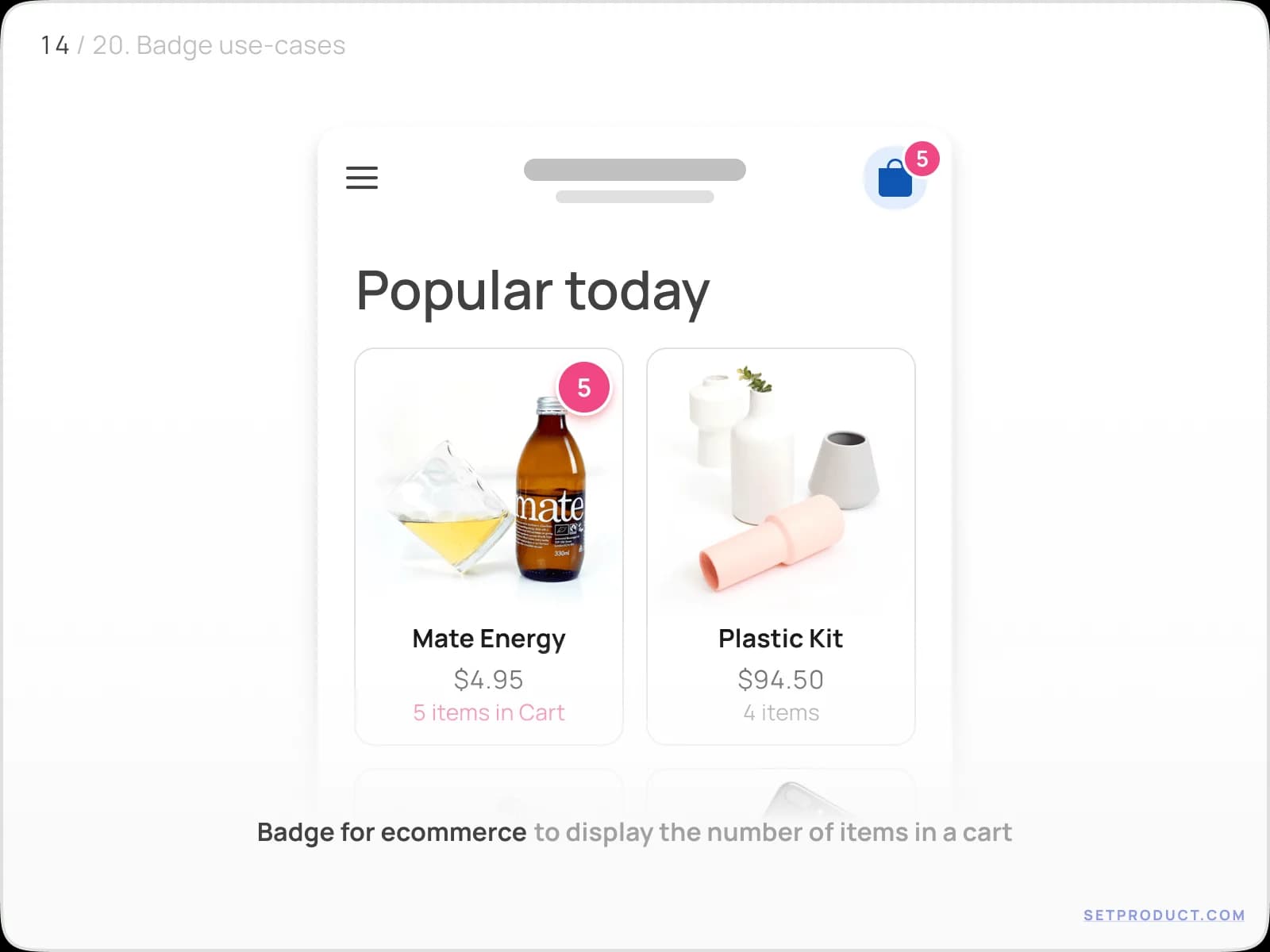 Badge UI design exploration