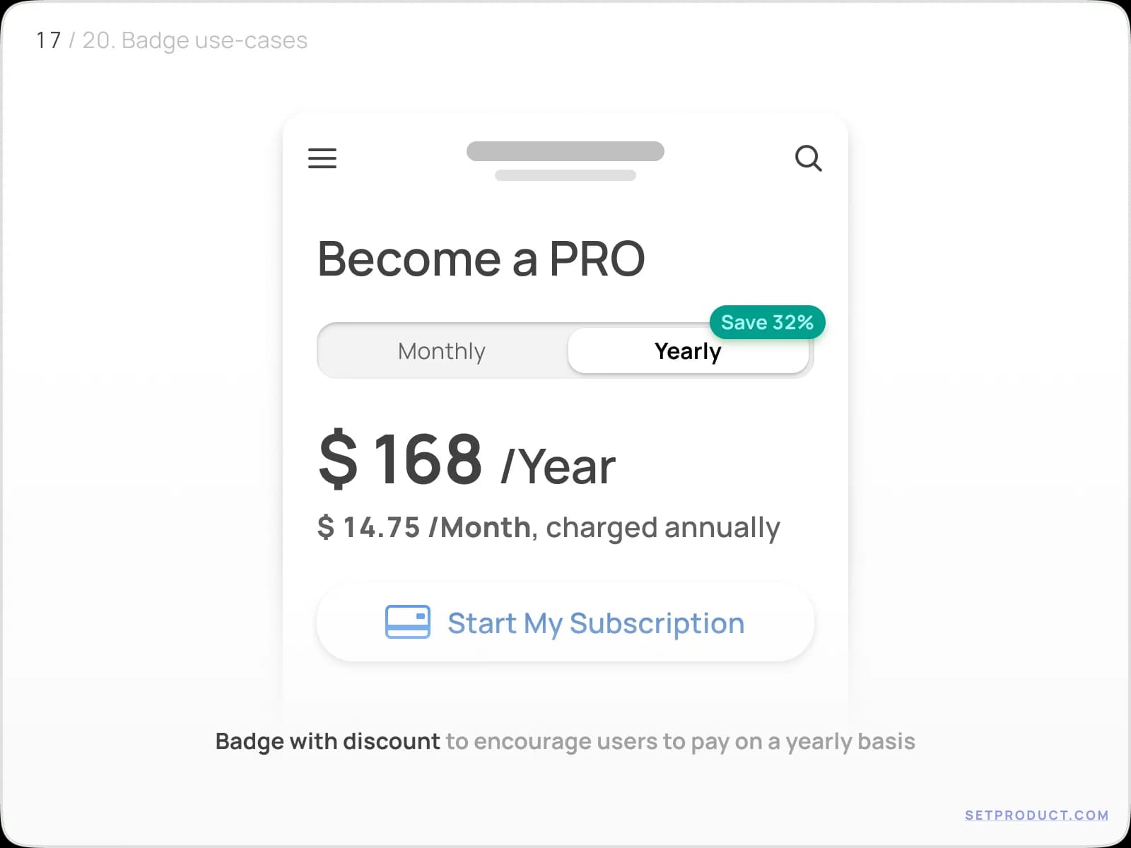 Badge UI design exploration