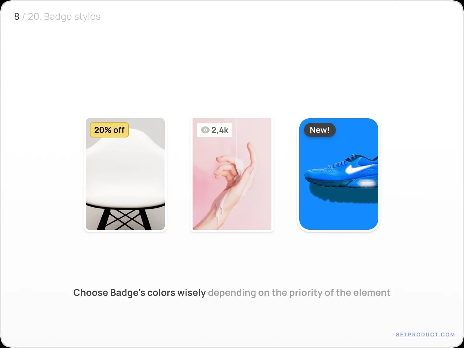 Badge UI design exploration