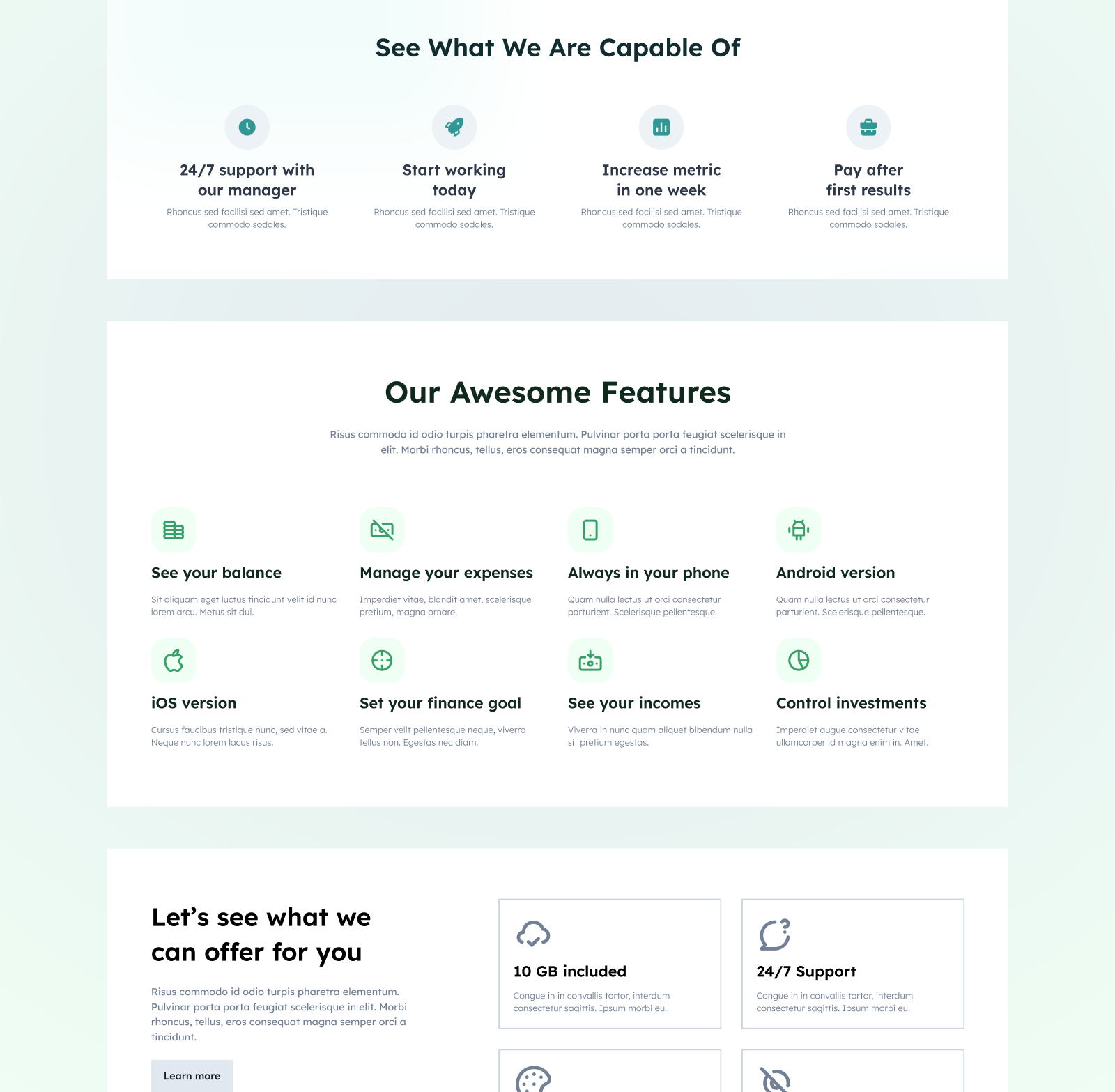 How to design a landing page - Features