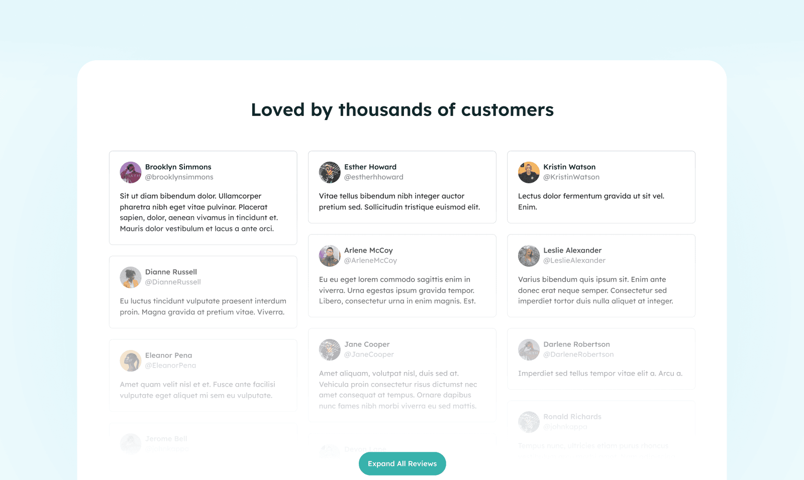 How to design a landing page - Testimonials