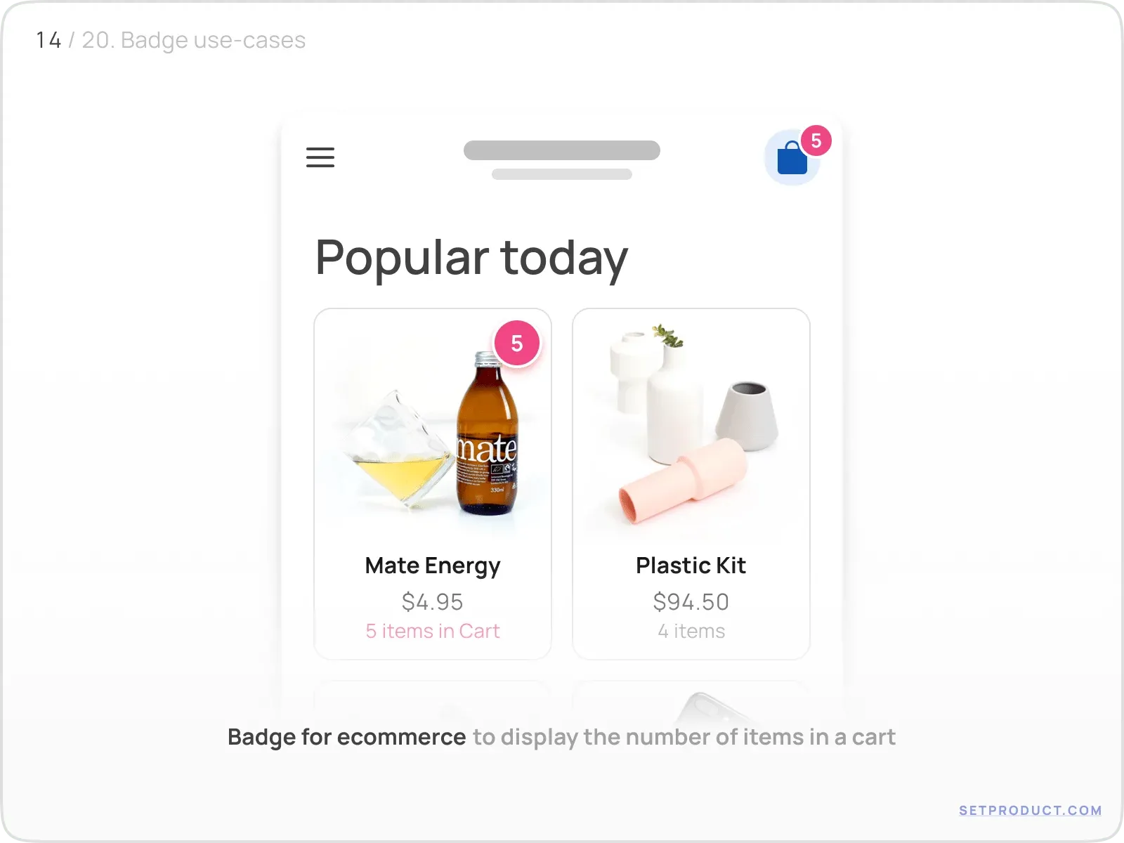 Badge UI design exploration