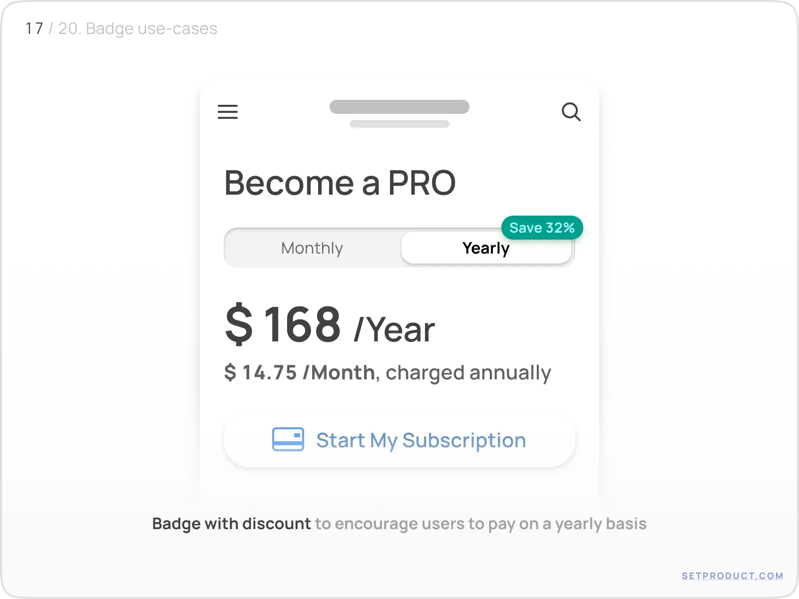Badge UI design exploration