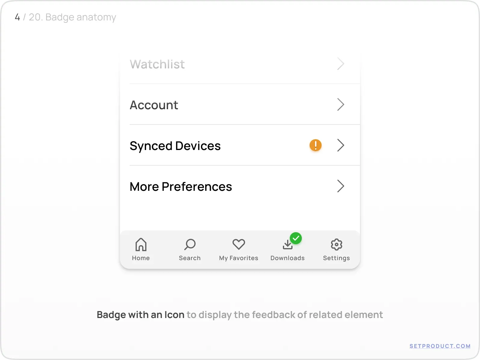 Badge UI design exploration