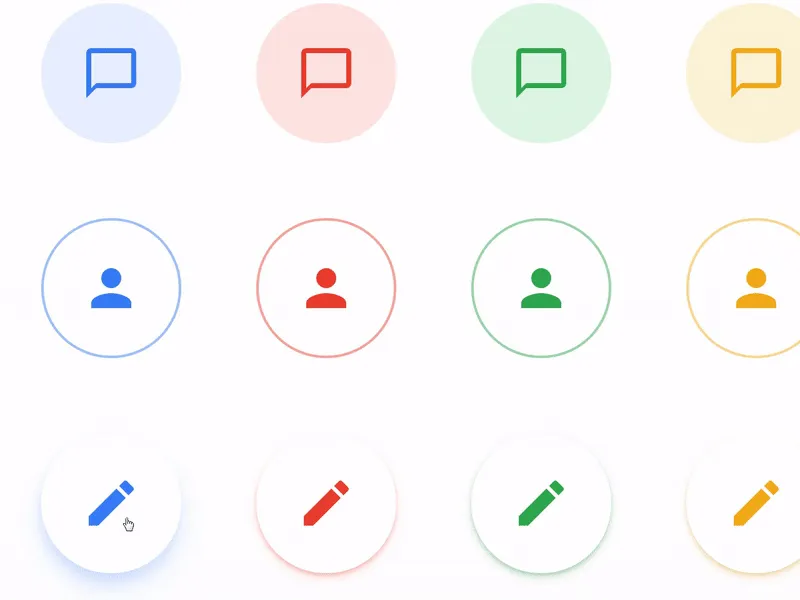 Round Buttons design work featured in the article