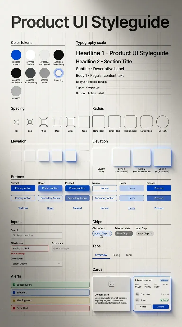 How to design a UI kit foundation: tokens, states, and component contracts