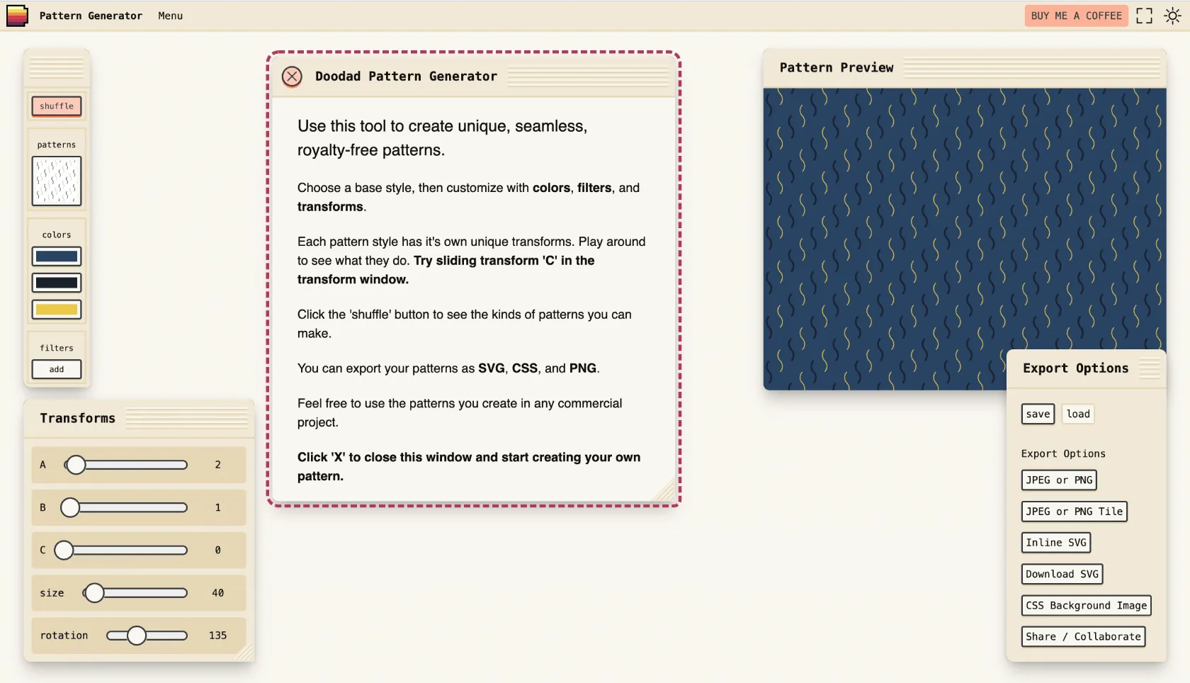 Pattern Generator design work featured in the article