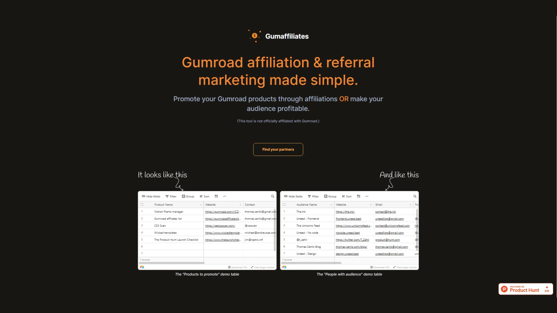 Design example illustrating gumaffiliates