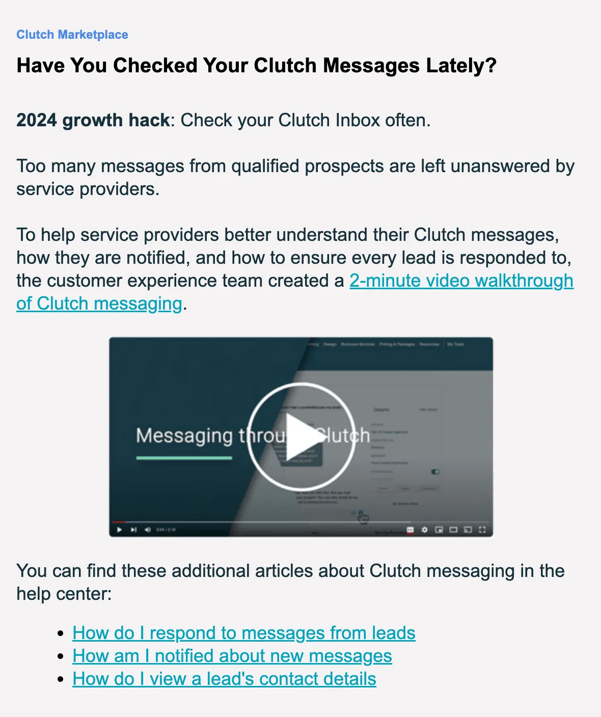 Design example illustrating videos