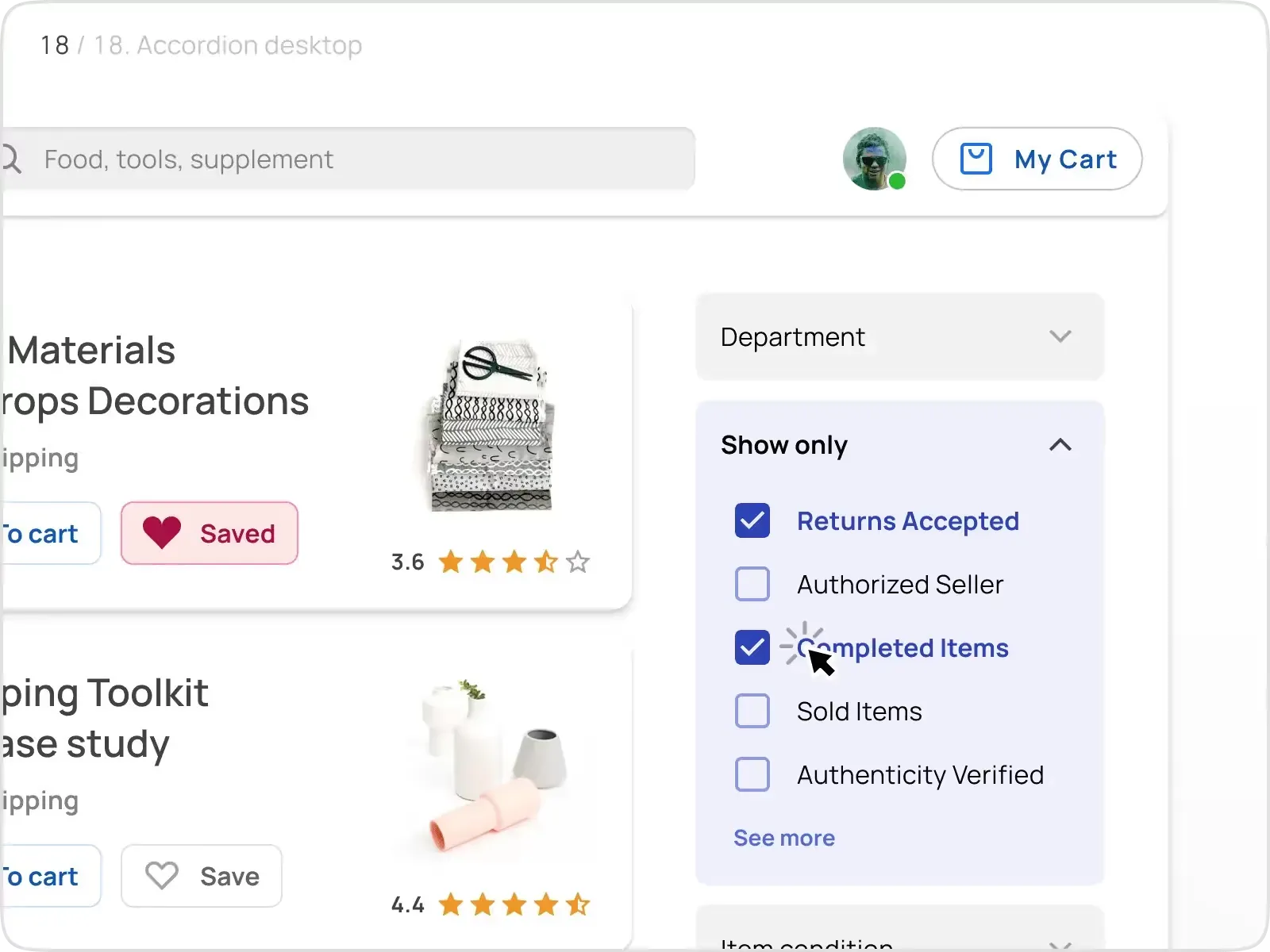 Accordion guide — Figma freebie