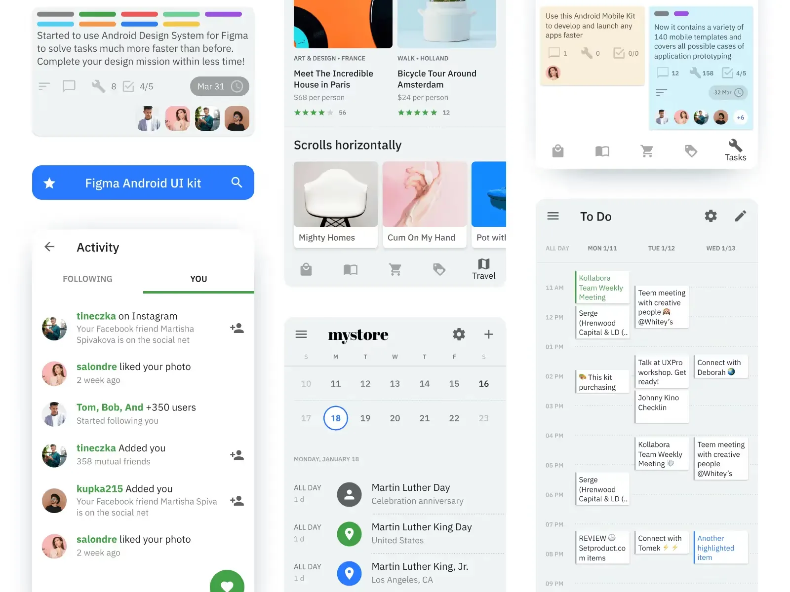 Android UI kit — Figma freebie