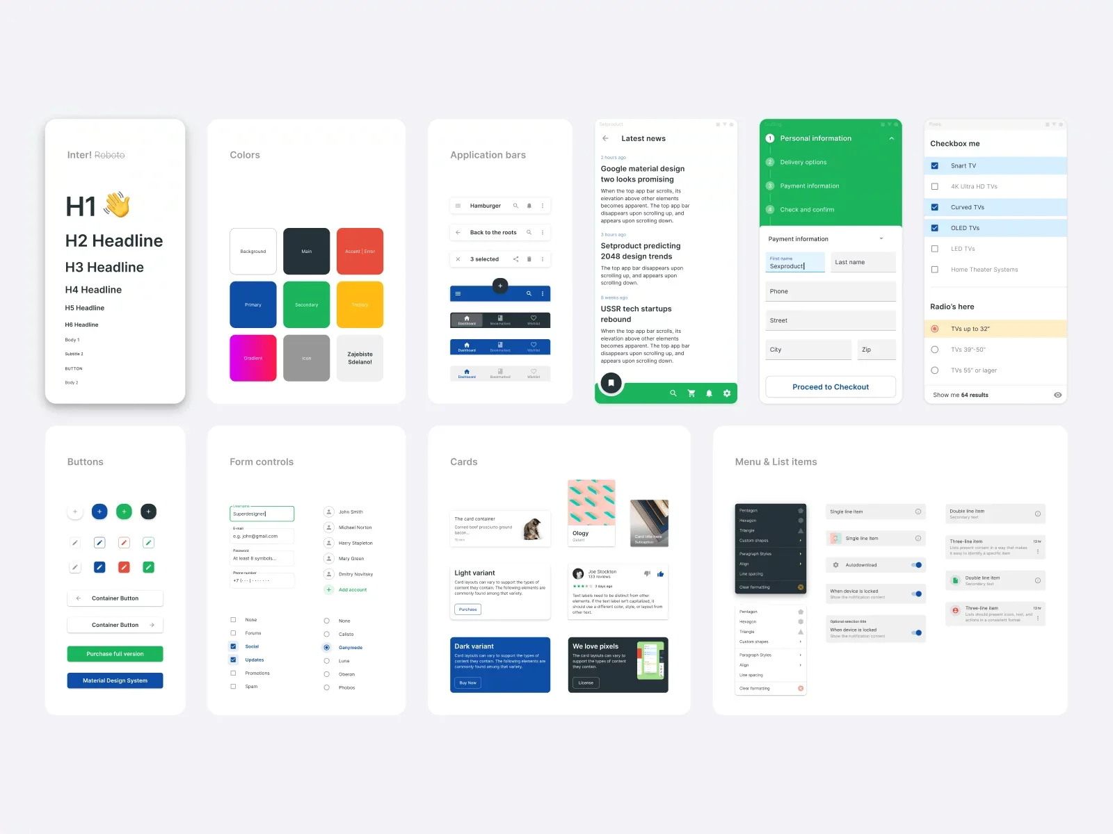 Material UI styled — Figma freebie