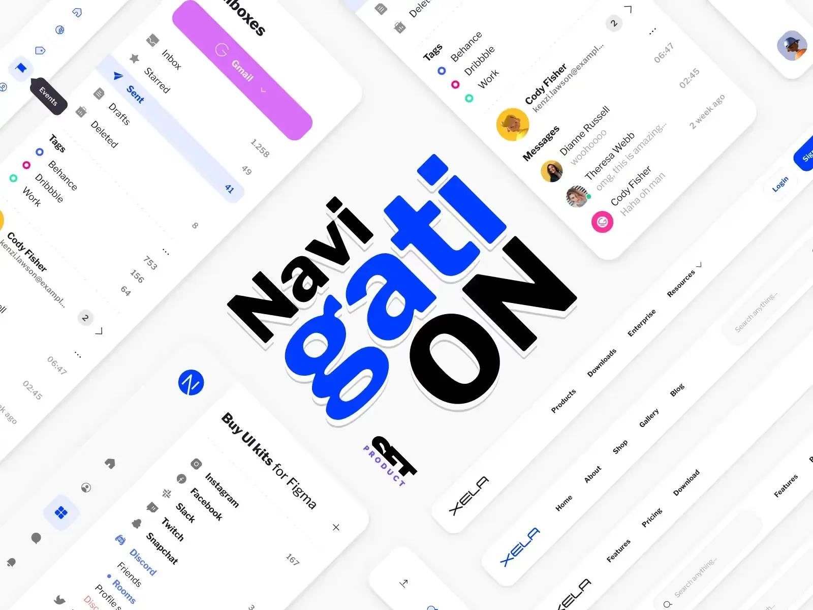 Nav templates — Figma freebie
