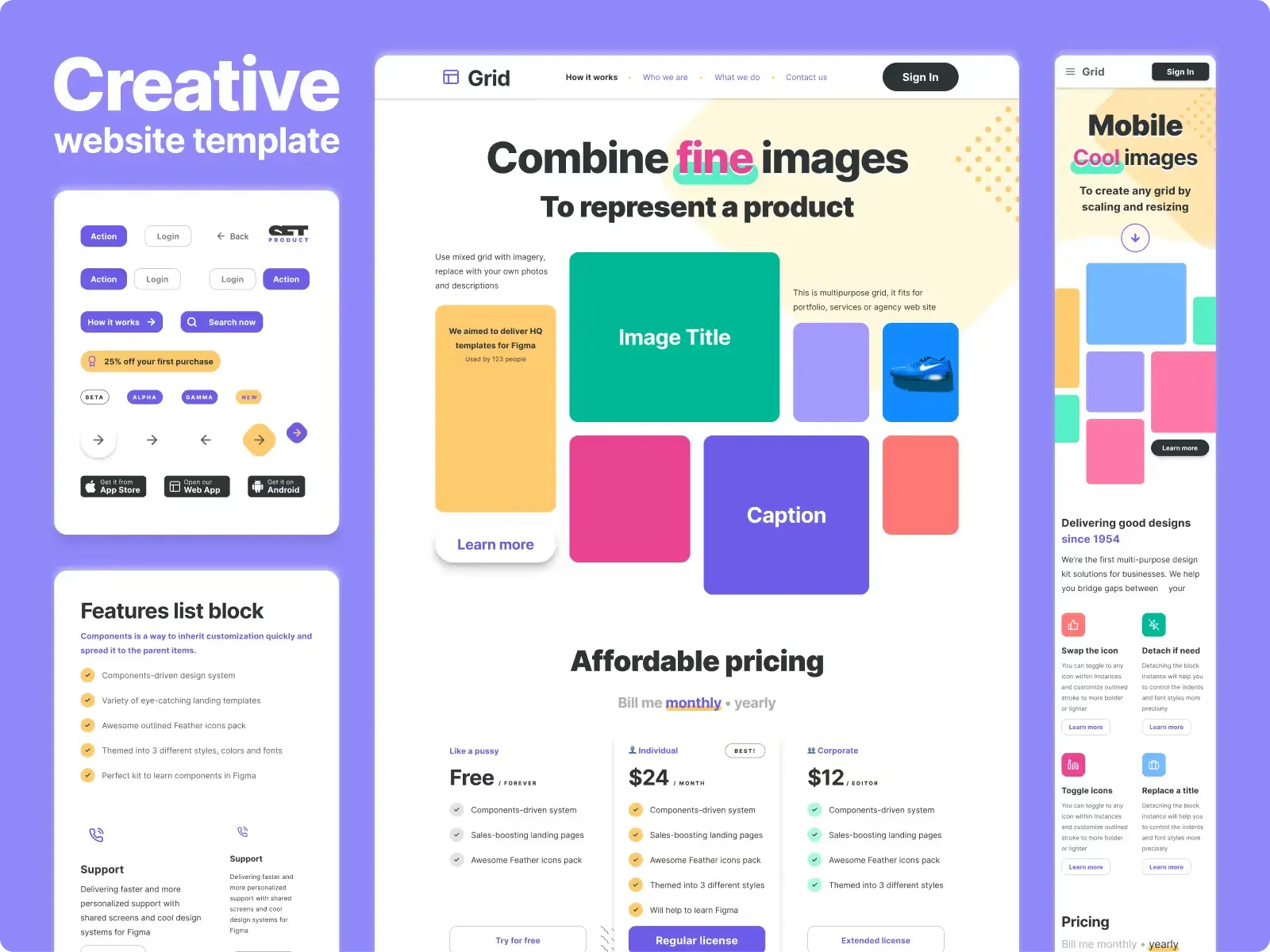 Website Template — Figma freebie
