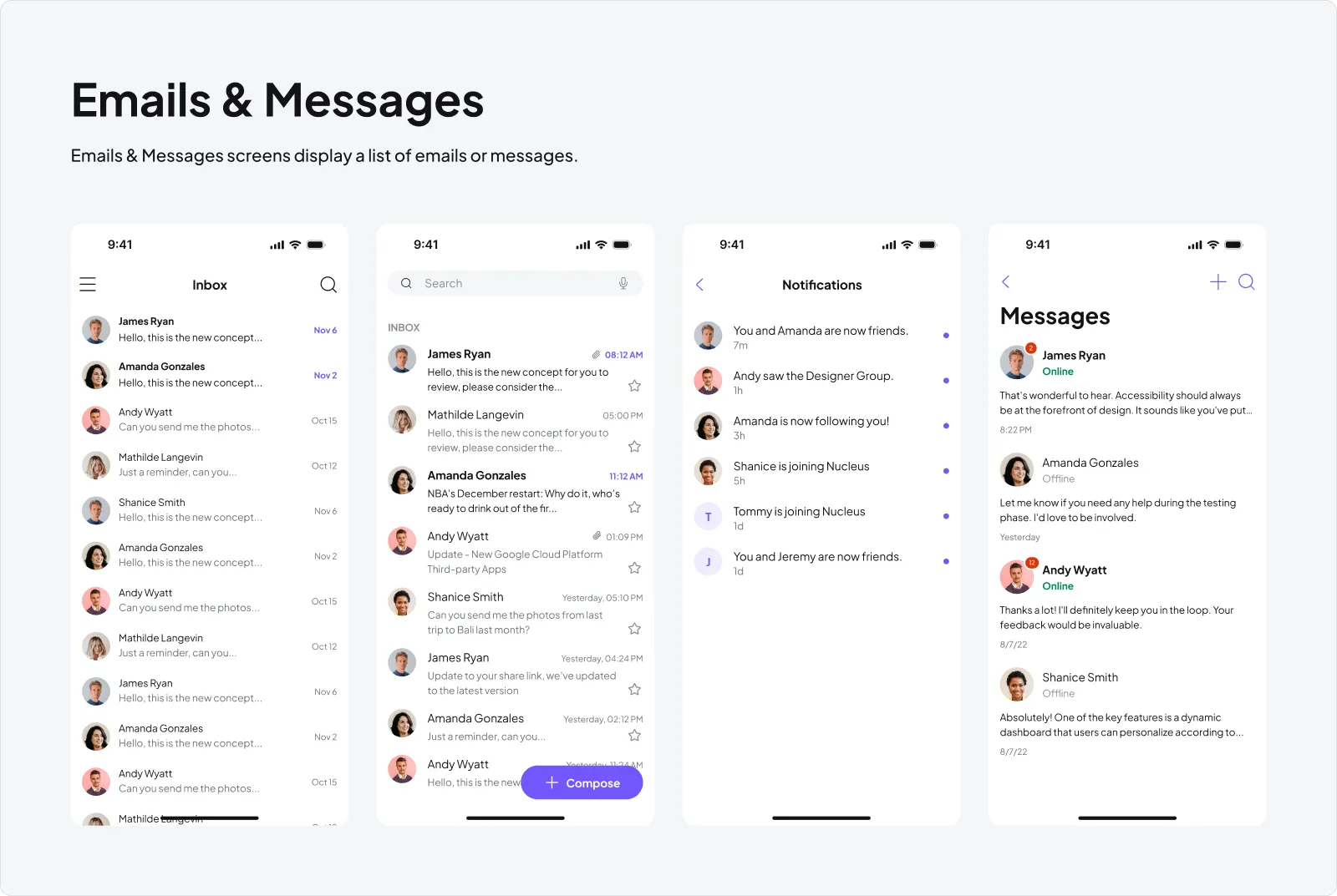 Emails & Messages