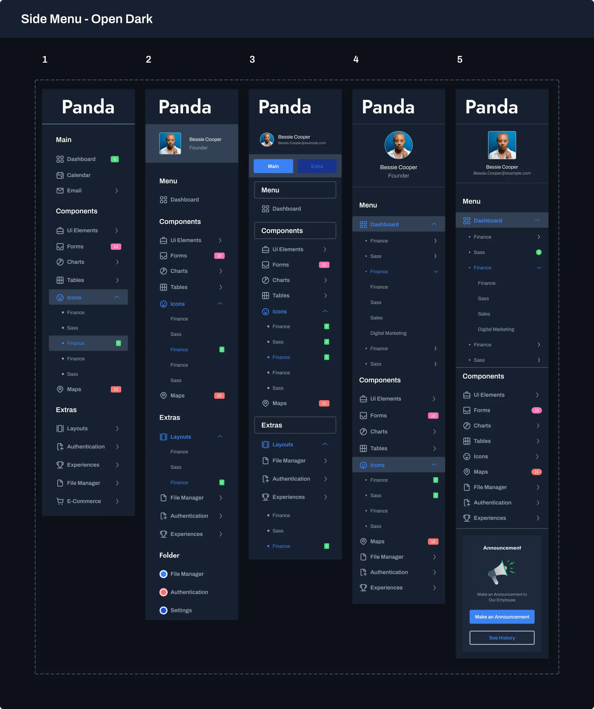 Dark Menu