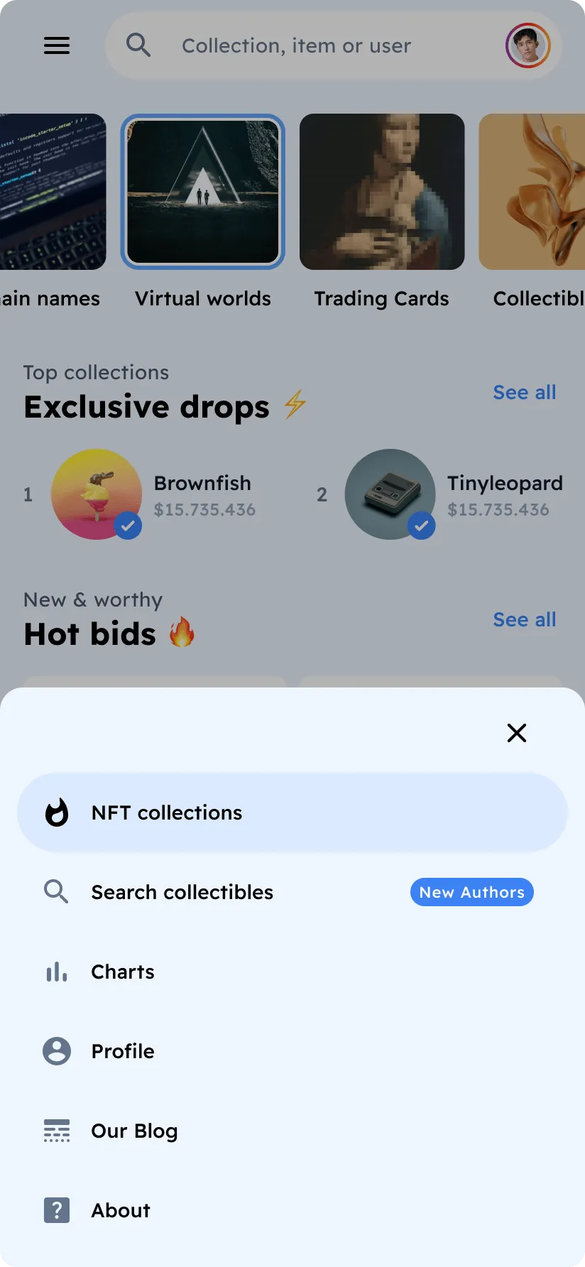 NFTs & Bottom Sheet