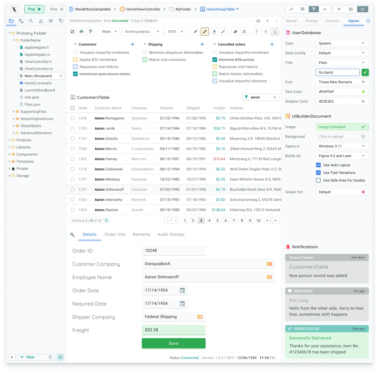 Table Based App