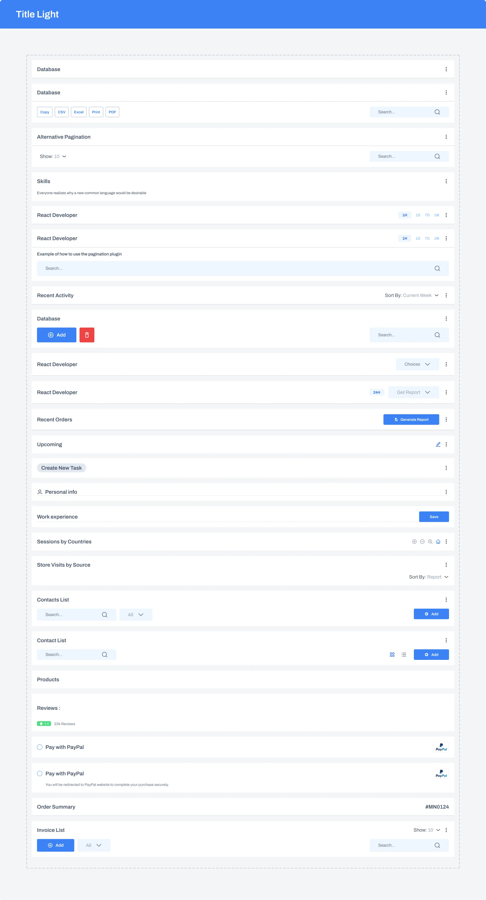 Title Headers