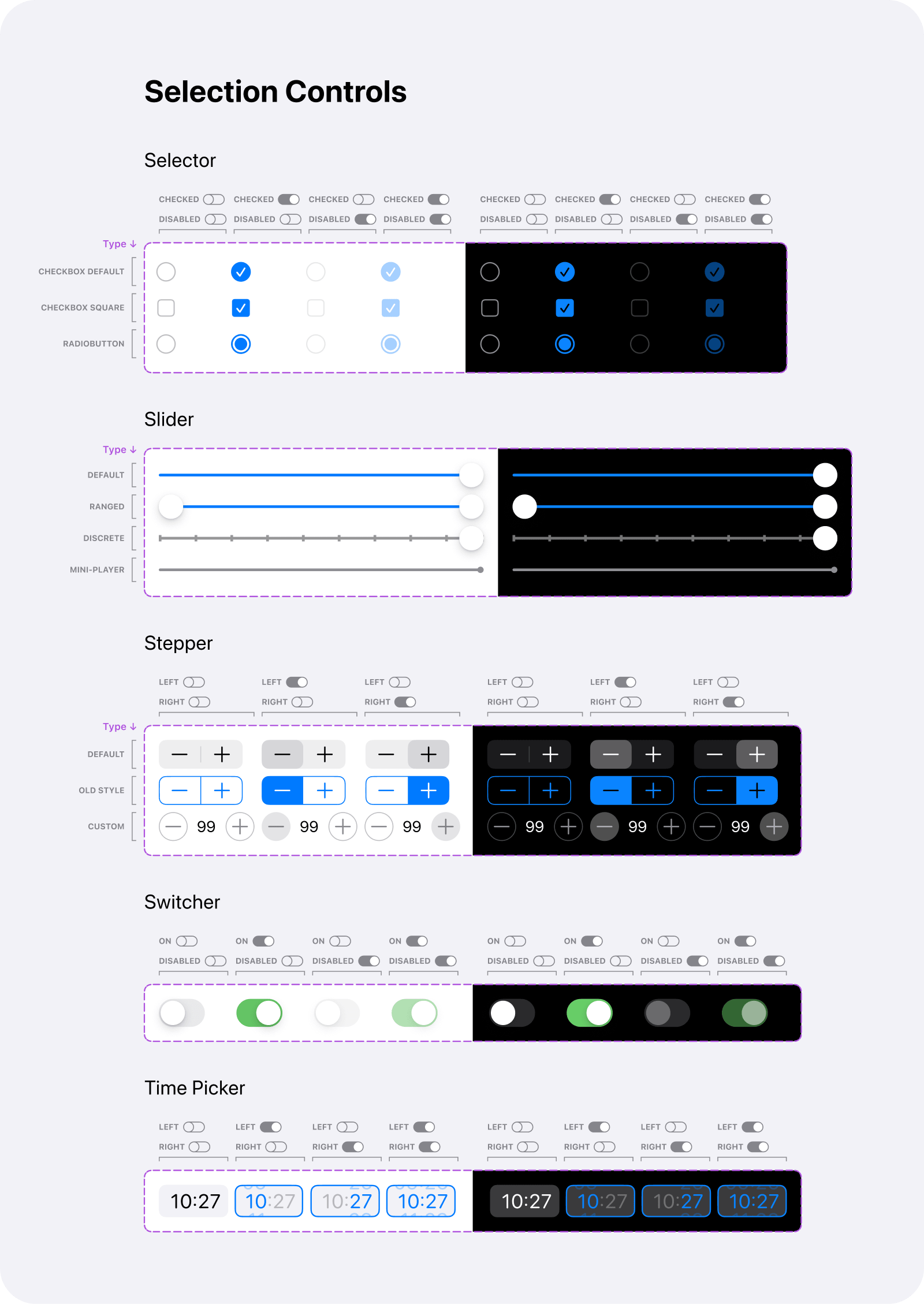 Selection Controls