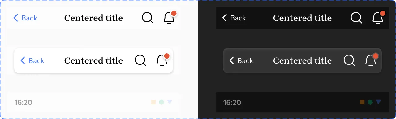 App bar primary