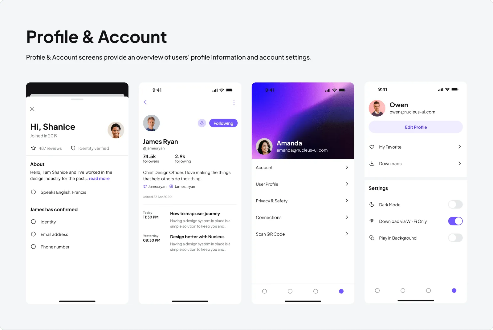 Profile & Account