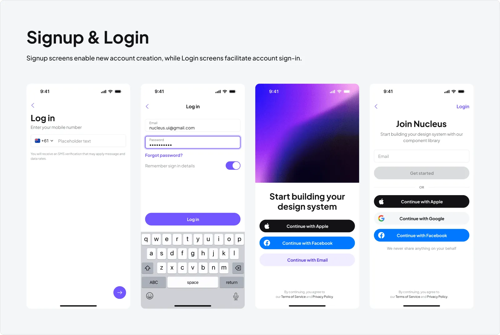 Signup & Login
