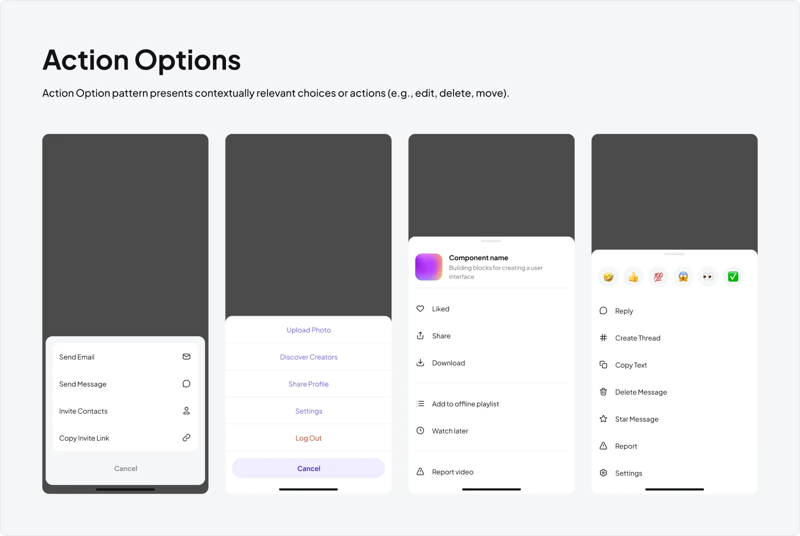 Action Options