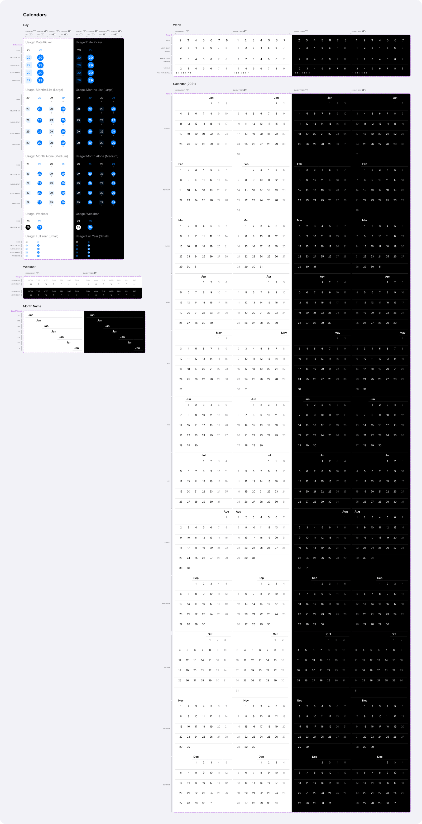 Calendars