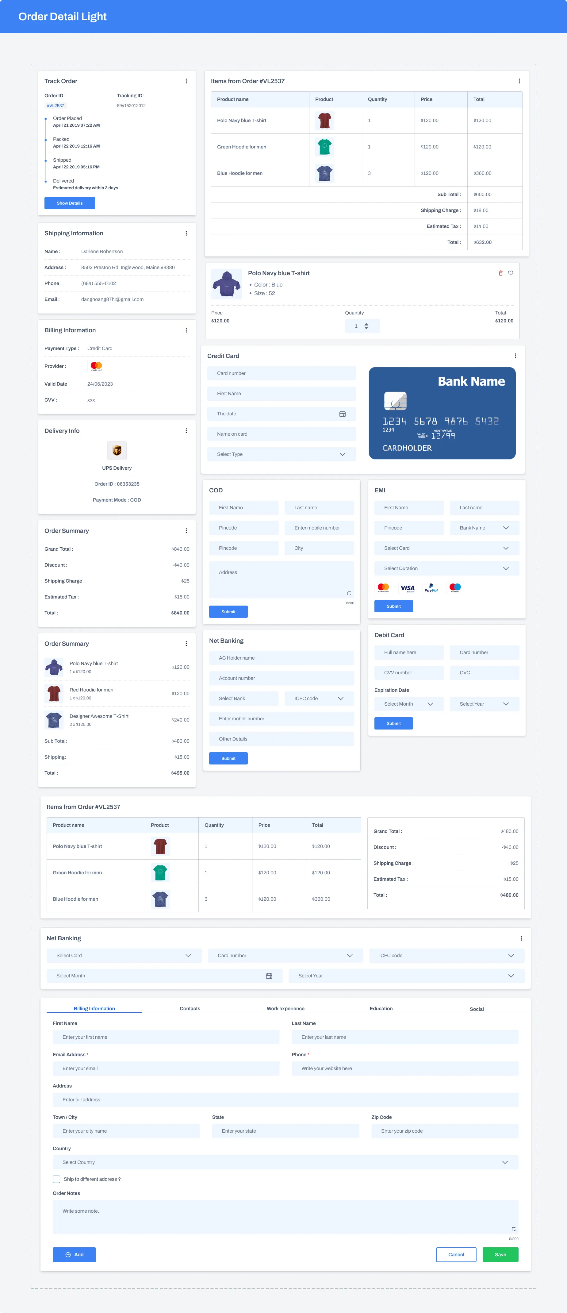 Checkout Widgets