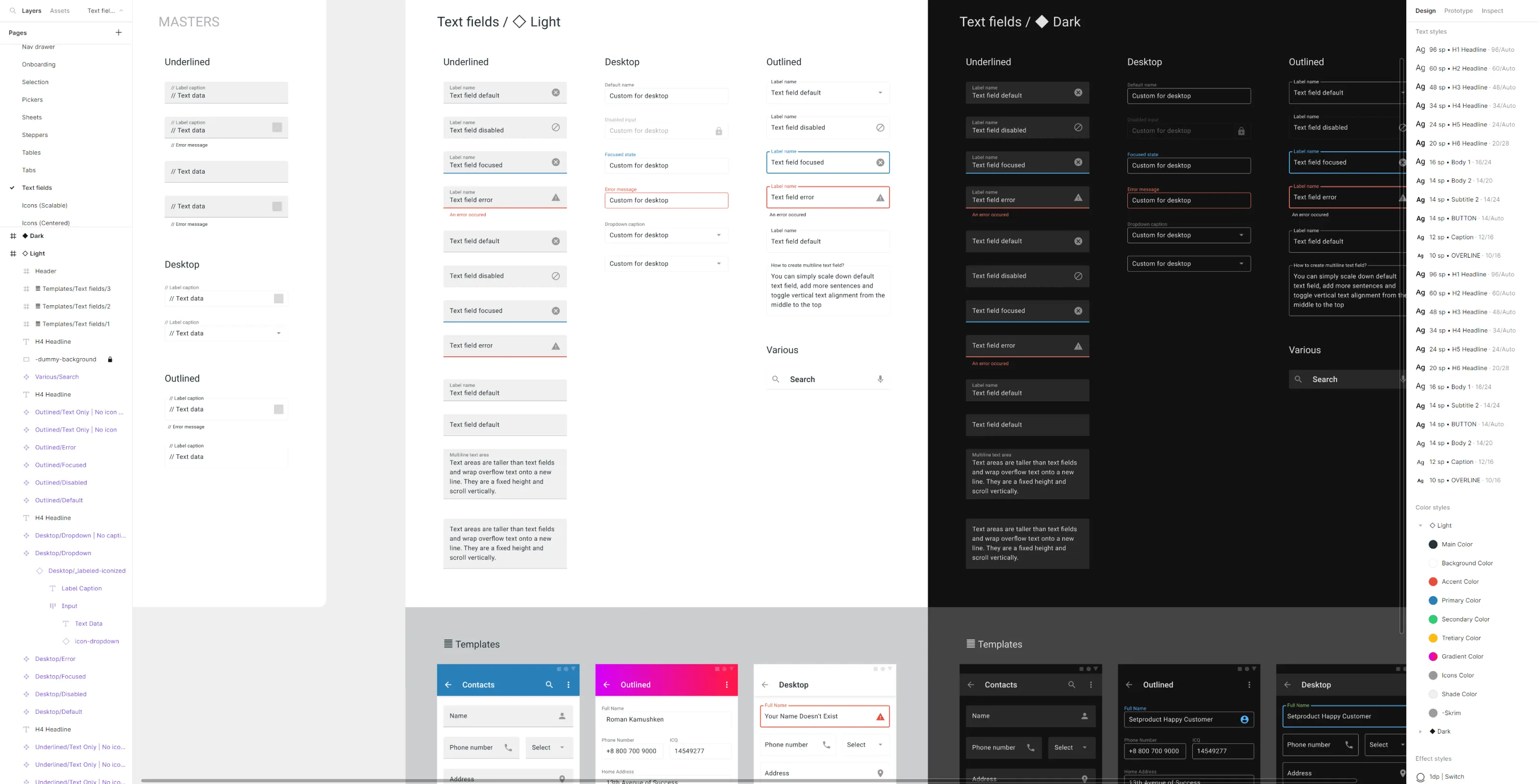 Material Design System for Figma. UI Kit