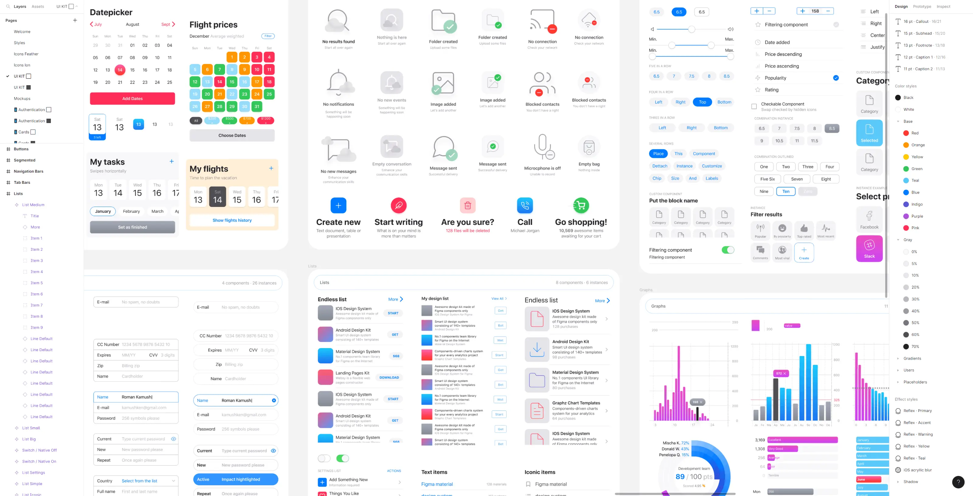 Figma iOS UI kit with 240 mobile app templates