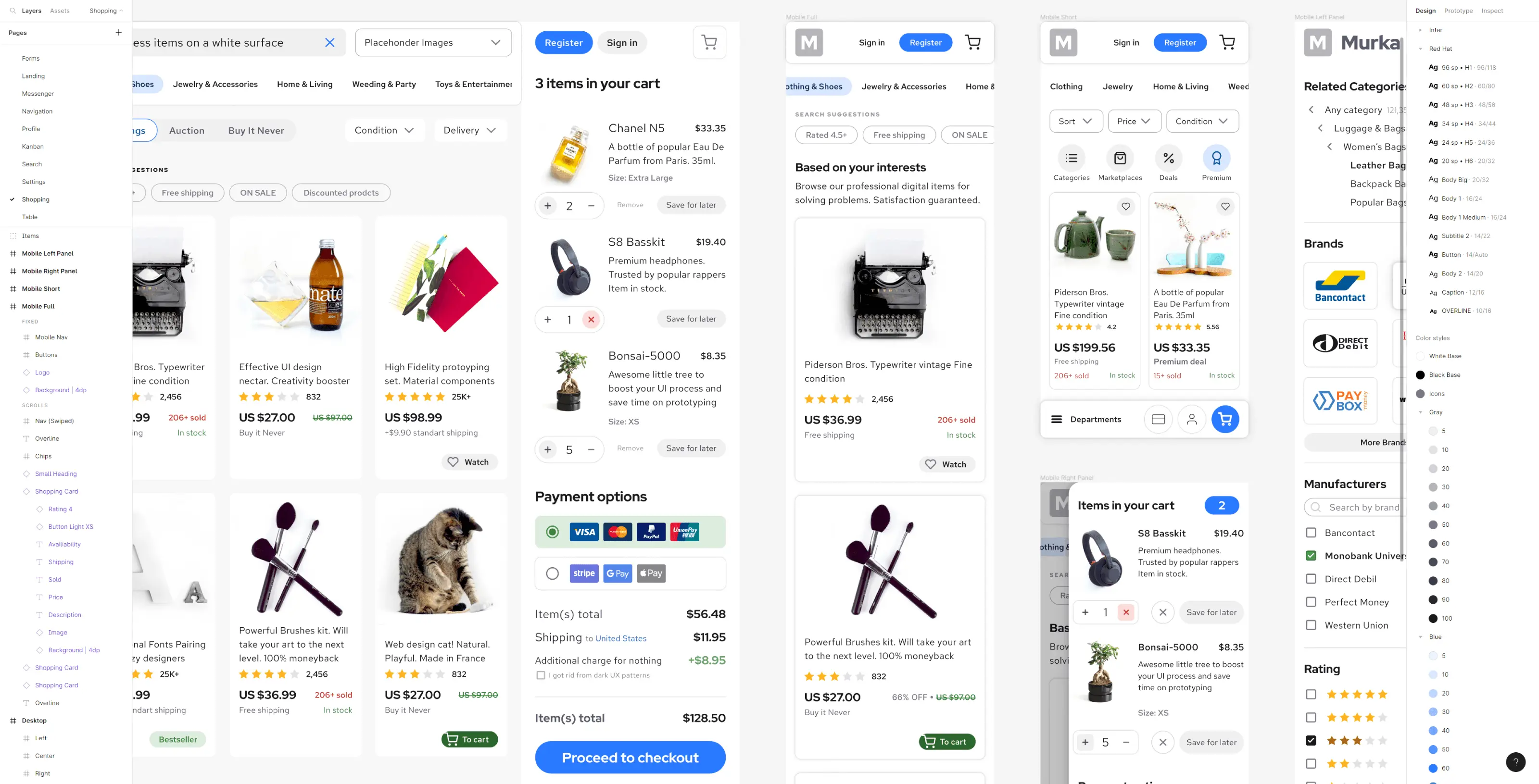 S8 Figma Design System. Dashboard UI Kit