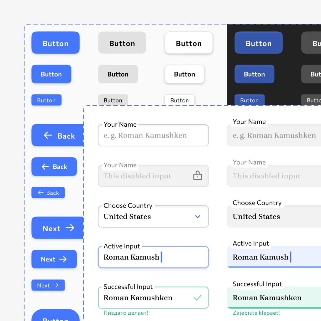 Mobile UI kit with 860+ components