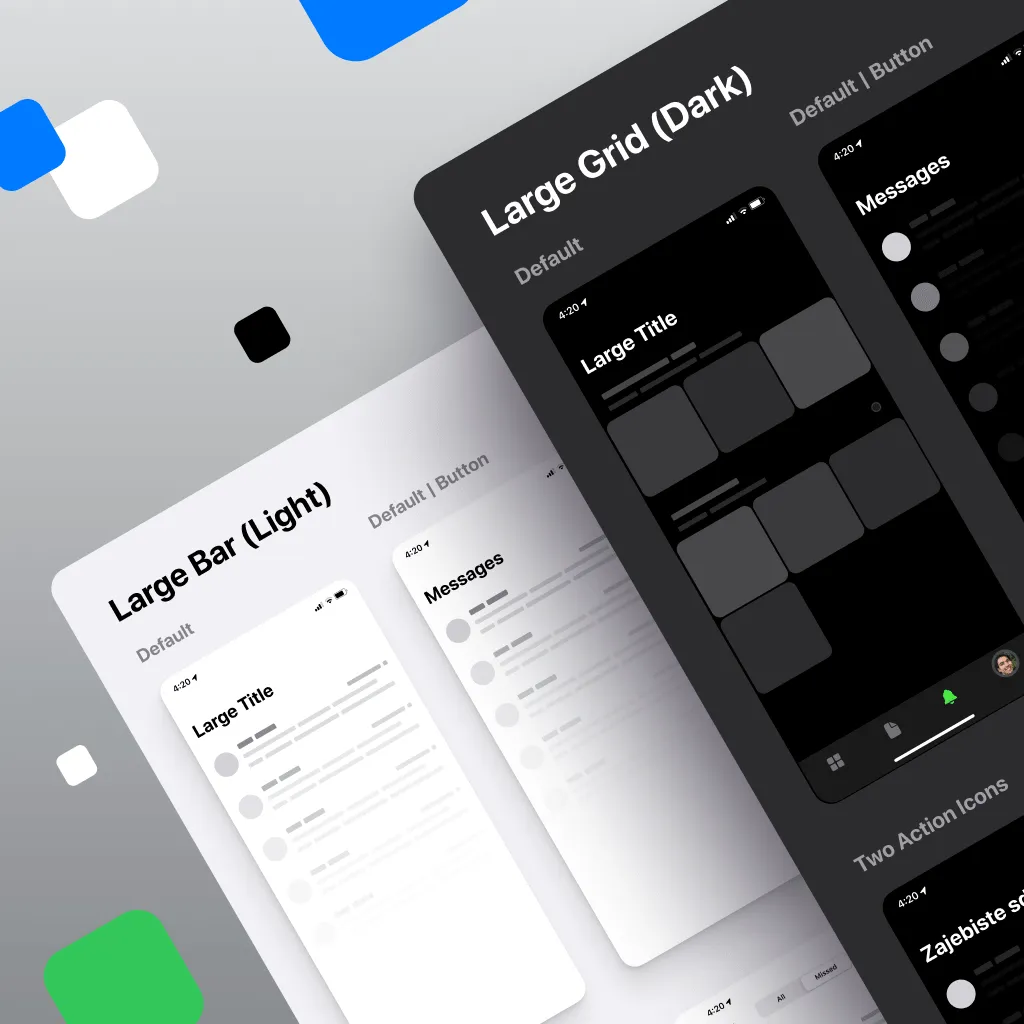 Dark & Light iOS layouts