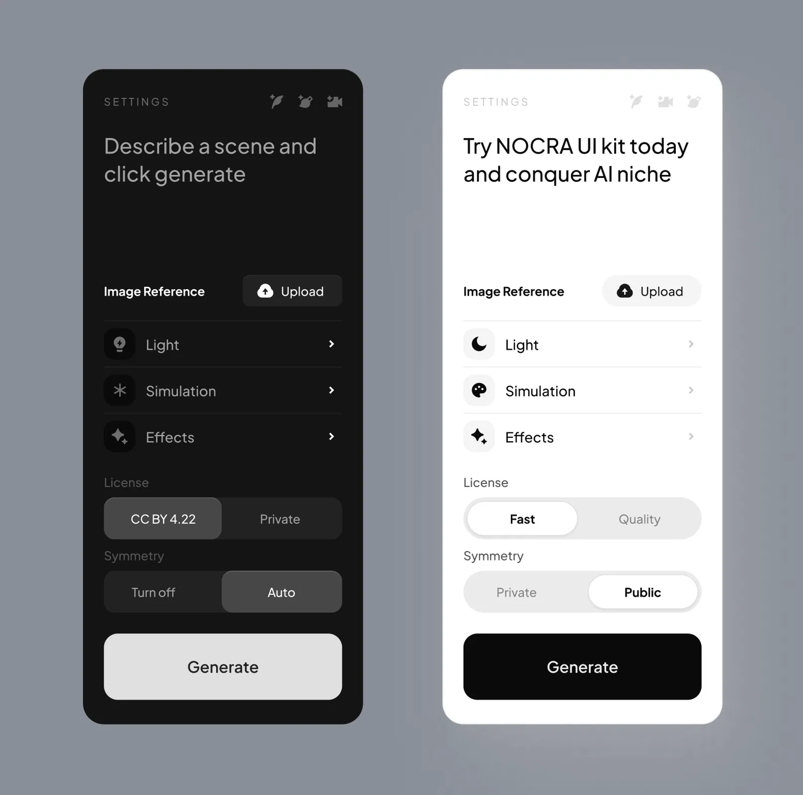 Prompt widgets